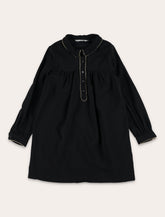 Bonpoint black dress with golden trims - | Spazio Pritelli