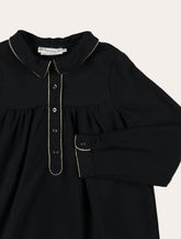 Bonpoint black dress with golden trims - | Spazio Pritelli