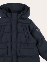 Bonpoint Jorgie girls’ long pugger jacket with removable hood - | Spazio Pritelli