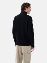 Maglione con zip in lana nero di C.P. Company - | Spazio Pritelli