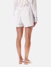 REMAIN multicolor striped poplin shorts - | Spazio Pritelli