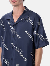 Camicia in twill di seta con stampa Givenchy Shadow - | Spazio Pritelli