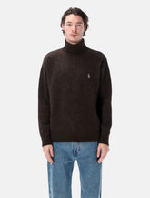 Sporty & Rich wool turtleneck - chocolate - | Spazio Pritelli
