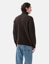 Sporty & Rich wool turtleneck - chocolate - | Spazio Pritelli
