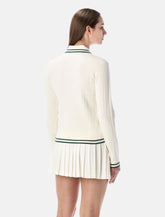 Sporty & Rich SRC mini cable-knit polo - | Spazio Pritelli