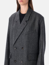 Soeur Coligny Grey Virgin Wool Coat - | Spazio Pritelli
