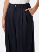 Pantaloni Frejus in lana blu notte di Soeur - | Spazio Pritelli