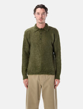 Auralee Brushed Super Kid Mohair Knit relaxed polo - | Spazio Pritelli