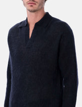 Auralee baby suri alpaca sheer knit skipper polo - | Spazio Pritelli