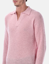 Auralee baby suri alpaca sheer knit skipper polo - | Spazio Pritelli