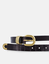 Cintura Zoilo in pelle marrone By Malene Birger - | Spazio Pritelli