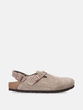 Birkenstock Tokio nubuck leather mules with strap - | Spazio Pritelli