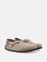 Birkenstock Tokio nubuck leather mules with strap - | Spazio Pritelli