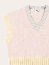 Il Gufo Girls’ Color Block merino wool vest - | Spazio Pritelli