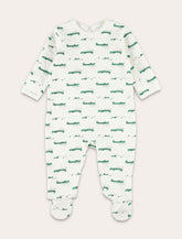 Tutina in cotone felpato con stampa coccodrilli di Petit Bateau -  | Spazio Pritelli