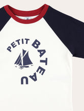Petit Bateau boys’ long-sleeved cotton colourblock t-shirt -  | Spazio Pritelli