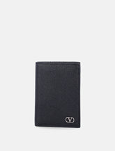 Valentino Garavani VLogo Signature Grainy Calfskin Bi-Fold Wallet - | Spazio Pritelli