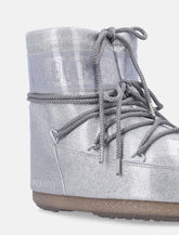 Moon Boot Icon Low Silver Glitter Kids - | Spazio Pritelli