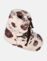 Moon Boot Icon Low Curly Brown Cow Print - | Spazio Pritelli