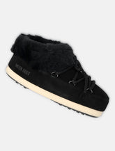 Moon Boot EVX suede mules with sheepskin trim - | Spazio Pritelli
