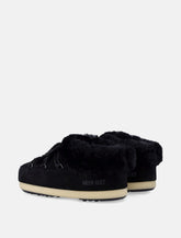 Moon Boot EVX suede mules with sheepskin trim - | Spazio Pritelli
