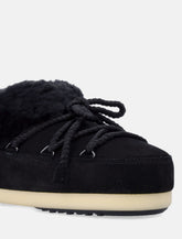 Moon Boot EVX suede mules with sheepskin trim - | Spazio Pritelli