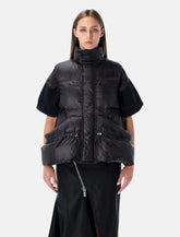 Gilet imbottito nero in tessuto tecnico con collo alto si Sacai - | Spazio Pritelli