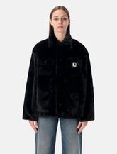 Carhartt WIP black faux fur W’ Olney Michigan Coat - | Spazio Pritelli