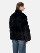 Carhartt WIP black faux fur W’ Olney Michigan Coat - | Spazio Pritelli
