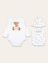 Ralph Lauren Polo Bear 3-Piece cotton gift set for girls - | Spazio Pritelli