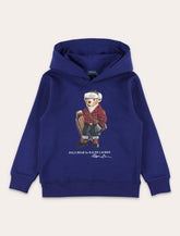 Polo Ralph Lauren Kids blue hooded sweatshirt with Polo Bear - | Spazio Pritelli