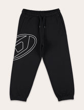Kid - Diesel Black Sweatpants with Oval D Embroidery - | Spazio Pritelli