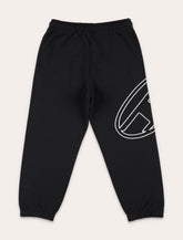 Kid - Diesel Black Sweatpants with Oval D Embroidery - | Spazio Pritelli