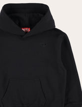 Kid - Diesel Black Oversized Hoodie with Oval D Embroidery - | Spazio Pritelli