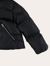 MM6 Maison Margiela Kid Black Puffer Jacket with High Collar - | Spazio Pritelli