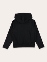MM6 Maison Margiela Kids black hoodie with zip - | Spazio Pritelli