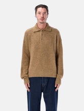 Grey wool and alpaca polo sweater Ami Paris - | Spazio Pritelli