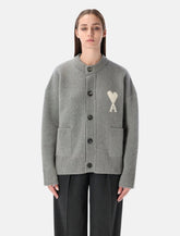 Cardigan in alpaca con logo Ami de Cœur di Ami Paris - | Spazio Pritelli