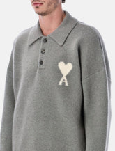 Maglione polo Ami Paris in lana con logo Ami de Coeur -  | Spazio Pritelli
