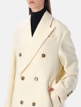 Cappotto lungo doppiopetto in lana Ami Paris - | Spazio Pritelli