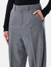Pantaloni in flanella di lana a gamba larga Ami Paris - | Spazio Pritelli