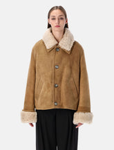 Giacca corta in shearling marrone di Ami Paris -  | Spazio Pritelli