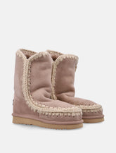 Mou Eskimo 24 sheepskin boots with crochet stitching - | Spazio Pritelli