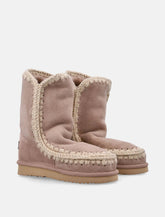 Stivaletti Eskimo 24 in montone con cuciture crochet Mou - | Spazio Pritelli