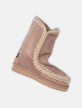 Mou Eskimo 24 sheepskin boots with crochet stitching - | Spazio Pritelli