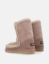 Mou Eskimo 24 sheepskin boots with crochet stitching - | Spazio Pritelli