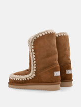Mou Eskimo 24 sheepskin boots with crochet stitching - | Spazio Pritelli