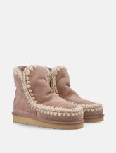 Mou Eskimo 18 sheepskin boots with crochet stitching - | Spazio Pritelli