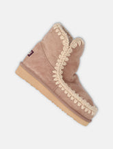 Mou Eskimo 18 sheepskin boots with crochet stitching - | Spazio Pritelli