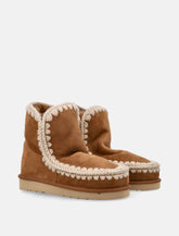 Mou Eskimo 18 sheepskin boots with crochet stitching - | Spazio Pritelli